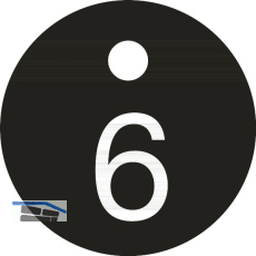 Schl�sselnummer - � 25, Nummer 6, Aluminium schwarz eloxiert