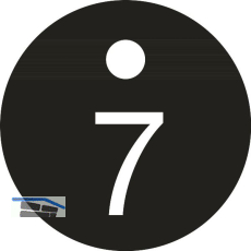 Schl�sselnummer - � 25, Nummer 7, Aluminium schwarz eloxiert