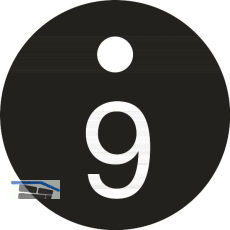 Schl�sselnummer - � 25, Nummer 9, Aluminium schwarz eloxiert