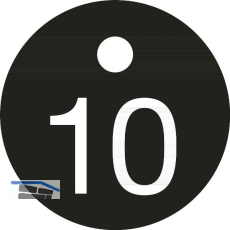 Schl�sselnummer - � 25, Nummer 10, Aluminium schwarz eloxiert