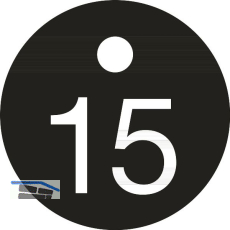 Schl�sselnummer - � 25, Nummer 15, Aluminium schwarz eloxiert