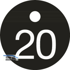 Schl�sselnummer - � 25, Nummer 20, Aluminium schwarz eloxiert
