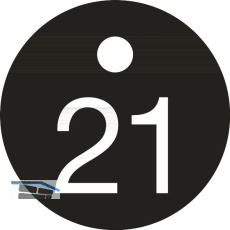 Schl�sselnummer - � 25, Nummer 21, Aluminium schwarz eloxiert