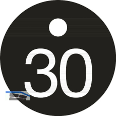 Schl�sselnummer - � 25, Nummer 30, Aluminium schwarz eloxiert