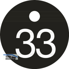 Schl�sselnummer - � 25, Nummer 33, Aluminium schwarz eloxiert