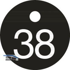 Schl�sselnummer - � 25, Nummer 38, Aluminium schwarz eloxiert