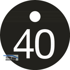 Schl�sselnummer - � 25, Nummer 40, Aluminium schwarz eloxiert
