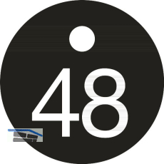 Schl�sselnummer - � 25, Nummer 48, Aluminium schwarz eloxiert