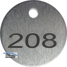 Schl�sselnummer mit Gravur � 30 mm, Aluminium blank