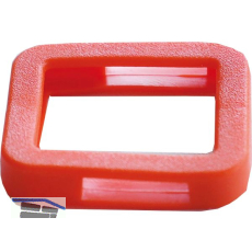 Kennring eckig, f�r Zylinderschl�ssel, Kunststoff rot