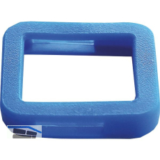 Kennring eckig, f�r Zylinderschl�ssel, Kunststoff dunkelblau