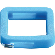Kennring eckig, f�r Zylinderschl�ssel, Kunststoff hellblau