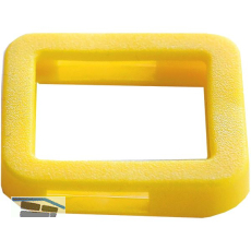 Kennring eckig, f�r Zylinderschl�ssel, Kunststoff gelb