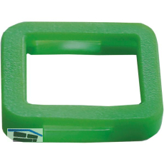 Kennring eckig, f�r Zylinderschl�ssel, Kunststoff dunkelgr�n