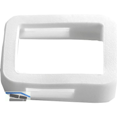 Kennring eckig, f�r Zylinderschl�ssel, Kunststoff wei�