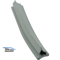 Diantre - Dichtungsprofil, auf Ma� geschnitten, Kunststoff grau