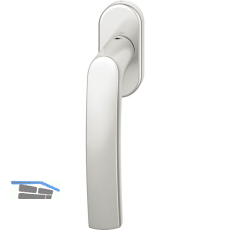 FSB Fenstergriff 34 1015 ovale Rosette, Aluminium silber eloxiert