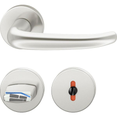 FSB Dr�ckergarnitur 12 1023 ASL auf Rosette WC DIN, silber eloxiert