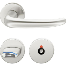 FSB Objekt Dr�ckergarnitur 72 1023 AGL auf Rosette WC DIN, silber eloxiert