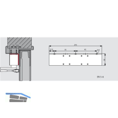 DORMAKABA Sturzfutterwinkel f�r TS 83, silber