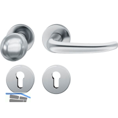 FSB Objekt Wechselgarnitur 72 1023 AGL auf Rosette PZ, rechts, Edelstahl matt