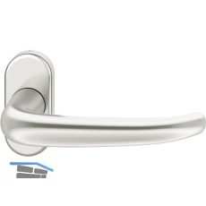 FSB FH-Rahment�rdr�cker 09 1023 Hochhaltefeder B ovale Rosette Aluminium silber