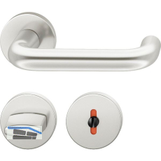 FSB Dr�ckergarnitur 12 1070 ASL auf Rosette WC, silber eloxiert