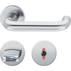 FSB Dr�ckergarnitur 12 1070 ASL auf Rosette WC DIN, Edelstahl matt