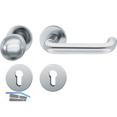 FSB Wechselgarnitur 12 1070 ASL auf Rosette PZ, Knopf fest, Edelstahl matt