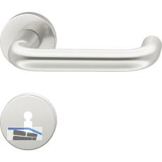 FSB Objekt Dr�ckergarnitur 72 1070 AGL auf Rosette BB, silber eloxiert