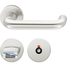 FSB Objekt Dr�ckergarnitur 72 1070 AGL auf Rosette WC DIN, silber eloxiert