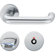 FSB Objekt Dr�ckergarnitur 72 1070 AGL auf Rosette WC DIN, Edelstahl matt