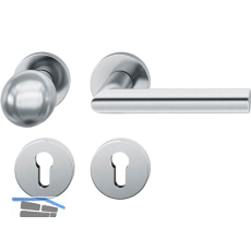 FSB Wechselgarnitur 12 1076 ASL auf Rosette PZ, Knopf drehbar, Edelstahl matt