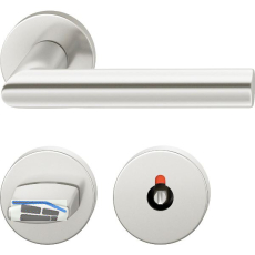 FSB Objekt Dr�ckergarnitur 72 1076 AGL auf Rosette WC DIN, silber eloxiert