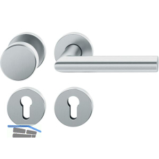 FSB Feuerschutz Wechselgarnitur 76 1076 AGL �NORM PZ, links, Edelstahl matt