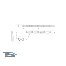GEZE T�rschiene DB f�r flachkonisch, Anschlagt�r, Stahl verzinkt