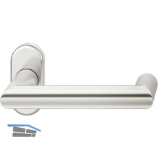 FSB Rahment�rdr�cker 09 1016 Hochhaltefeder B ovale Rosette Alu silber