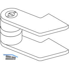 GEZE Zapfenband Modell EK f. Stahlt�ren, gezogener Flachstahl, blank