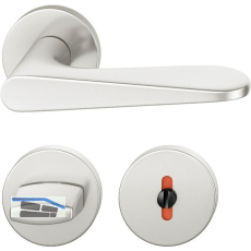 FSB Dr�ckergarnitur 12 1144 ASL auf Rosette WC DIN, silber eloxiert