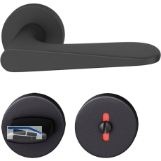 FSB Dr�ckergarnitur 12 1144 ASL auf Rosette WC, schwarz matt
