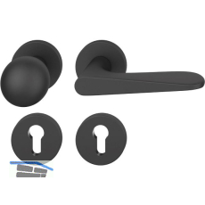 FSB Wechselgarnitur 12 1144 ASL auf Rosette PZ, Knopf drehbar, schwarz matt