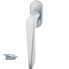 FSB Fenstergriff 34 1144 ovale Rosette, Edelstahl matt