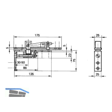 GEZE Zapfenband Modell B f�r Pendelt�ren mitT�rschiene, Stahl verzinkt