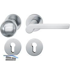 FSB Wechselgarnitur 12 1021 ASL auf Rosette PZ, Knopf fest,links,Edelstahl matt