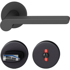 FSB Dr�ckergarnitur 12 1021 ASL auf Rosette WC, schwarz matt