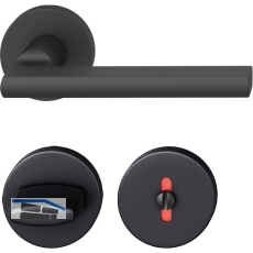 FSB Dr�ckergarnitur 12 1035 ASL auf Rosette WC, schwarz matt