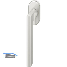 FSB Fenstergriff 34 1035 ovale Rosette, Aluminium silber eloxiert