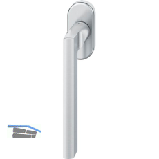 FSB Fenstergriff 34 1035 ovale Rosette, Edelstahl matt