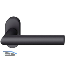 FSB Rahment�rdr�cker 09 1076 Hochhaltefeder B ovale Rosette Aluminium schwarz