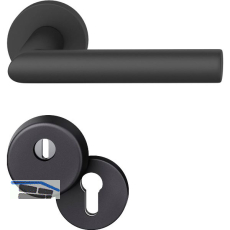 FSB Haust�rdr�ckergarnitur 12 1076 mit Kernziehschutz, Aluminium schwarz matt
